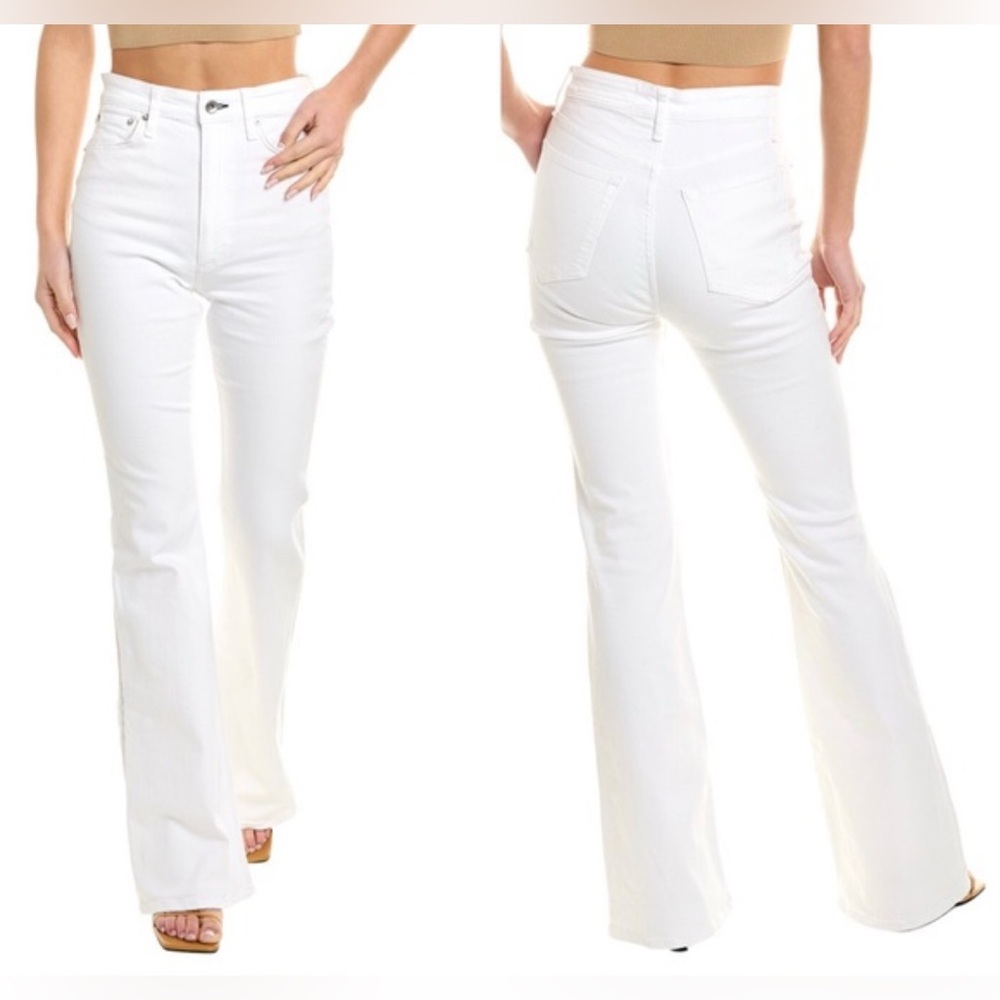Rag & Bone Women's White Flare Jeans